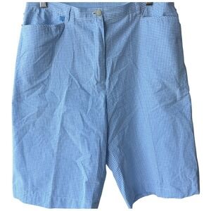 Lauren Ralph Lauren Womens Gingham Cotton Shorts Womens 12 Cotton Preppy Bermuda